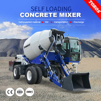 کیفیت  Mobile Self Loading Concrete Mixer Truck 55KW Automated Operation کارخانه