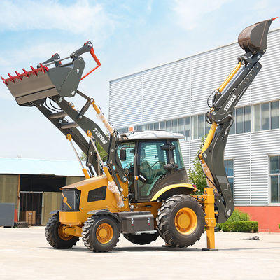 کیفیت  2500kg Rated Loading Heavy Duty Backhoe Loader Machine For Construction کارخانه