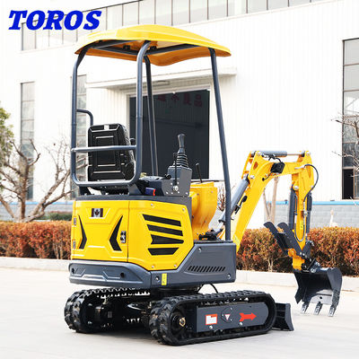 فضاهای کوچک مسیر لاستیکی مینی بیل مکانیکی باغ مینی حفار 1.2 تن