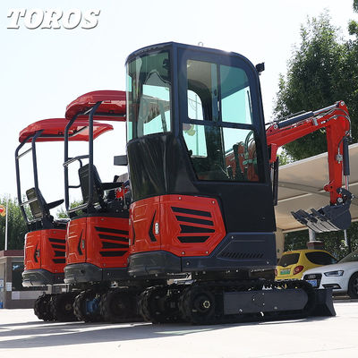 فضاهای کوچک مسیر لاستیکی مینی بیل مکانیکی باغ مینی حفار 1.2 تن